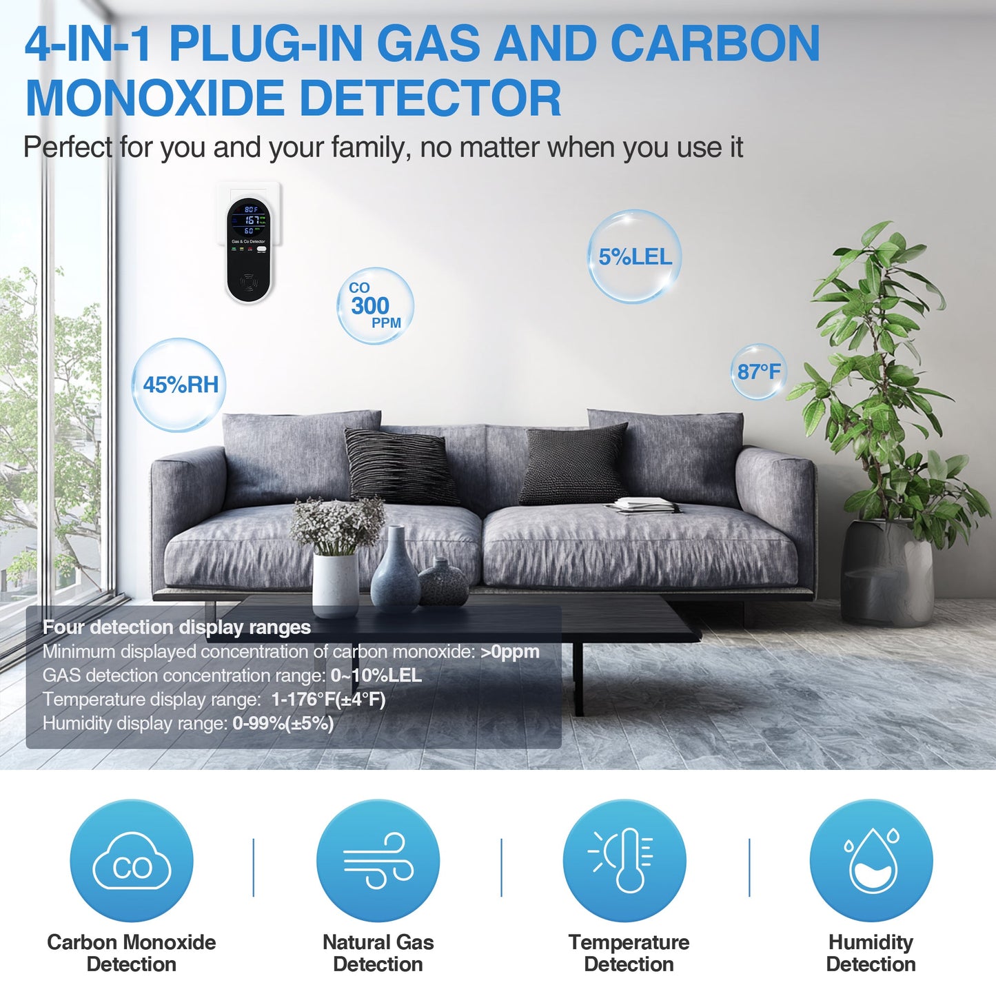 SafeSense™ - Smart Gas & CO Detector