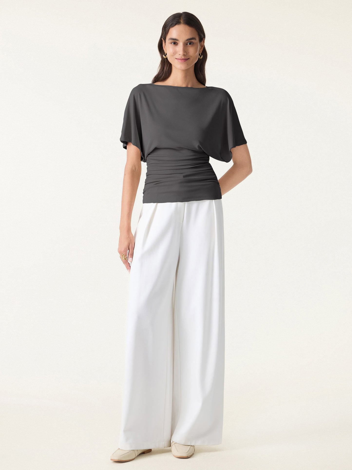 The Sienna Ruched Drape Top