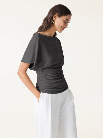 The Sienna Ruched Drape Top