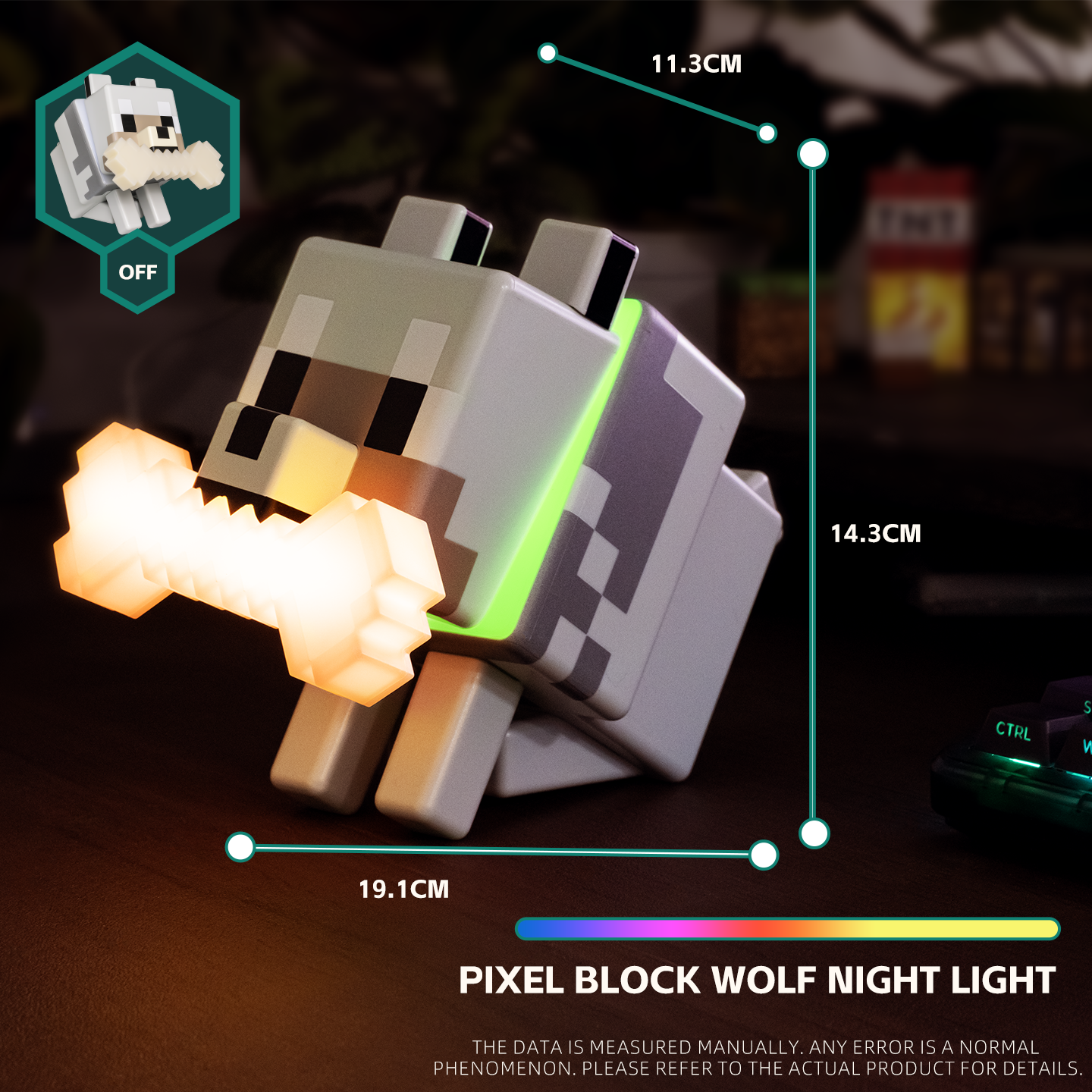 PixelPaw™ - LED Wolf Night Light