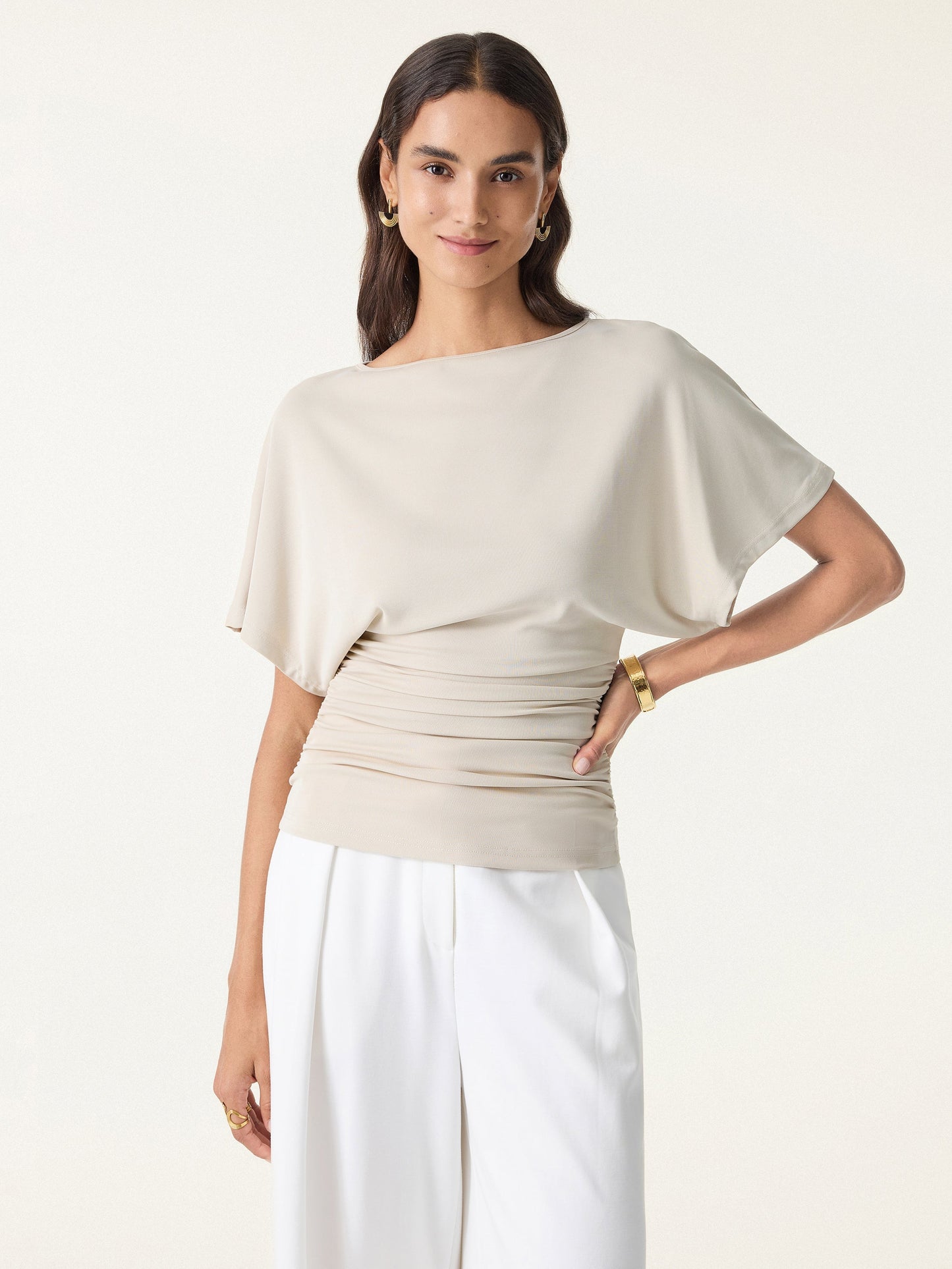 The Sienna Ruched Drape Top