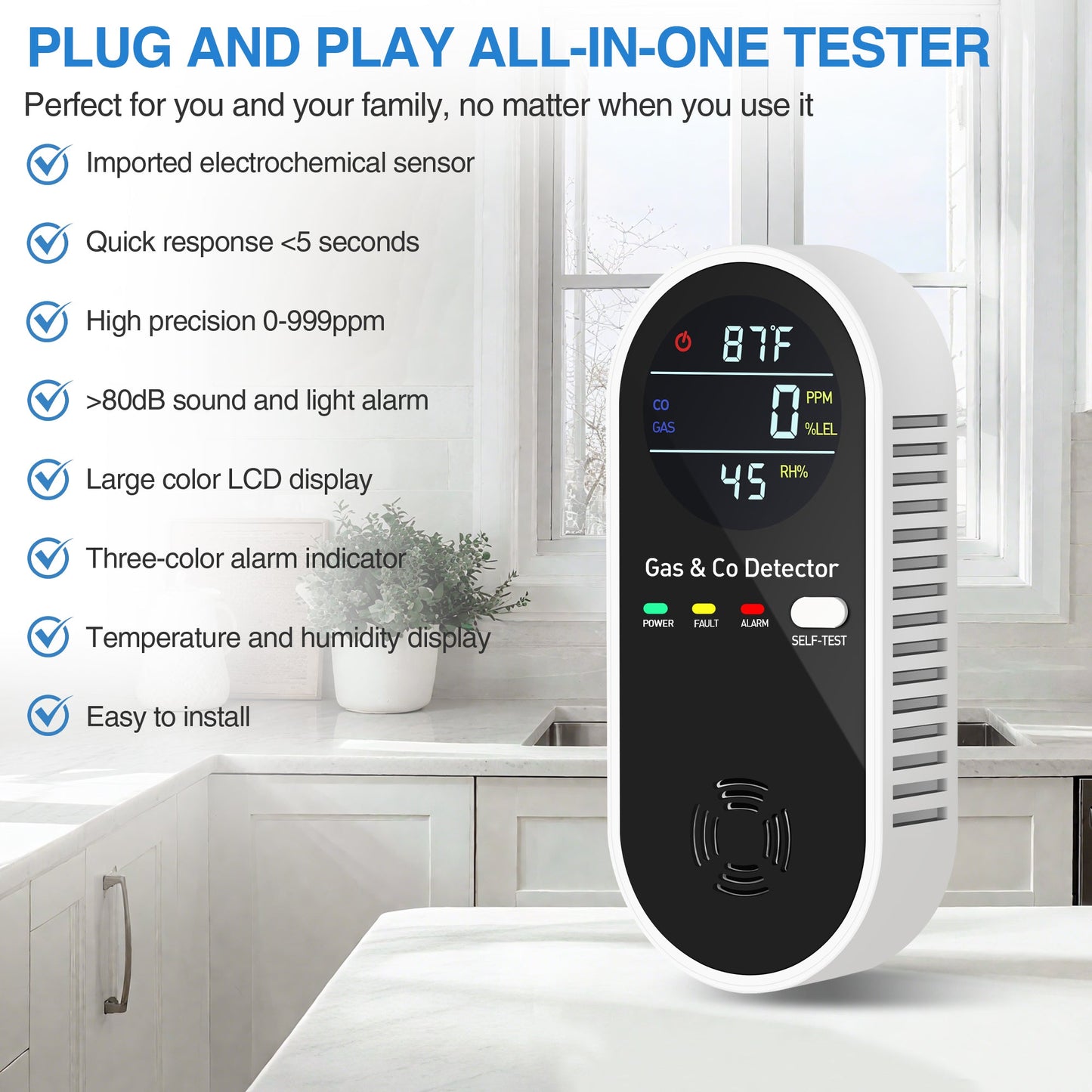 SafeSense™ - Smart Gas & CO Detector