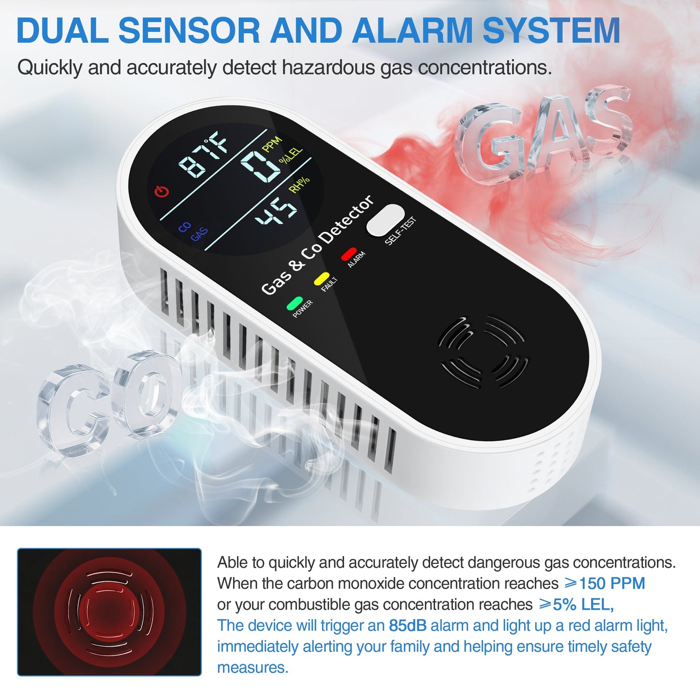 SafeSense™ - Smart Gas & CO Detector
