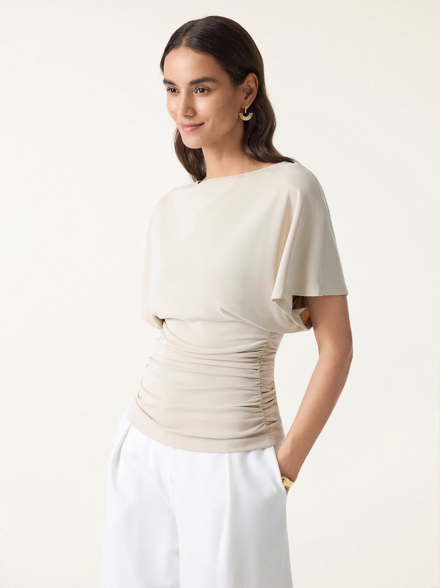 The Sienna Ruched Drape Top