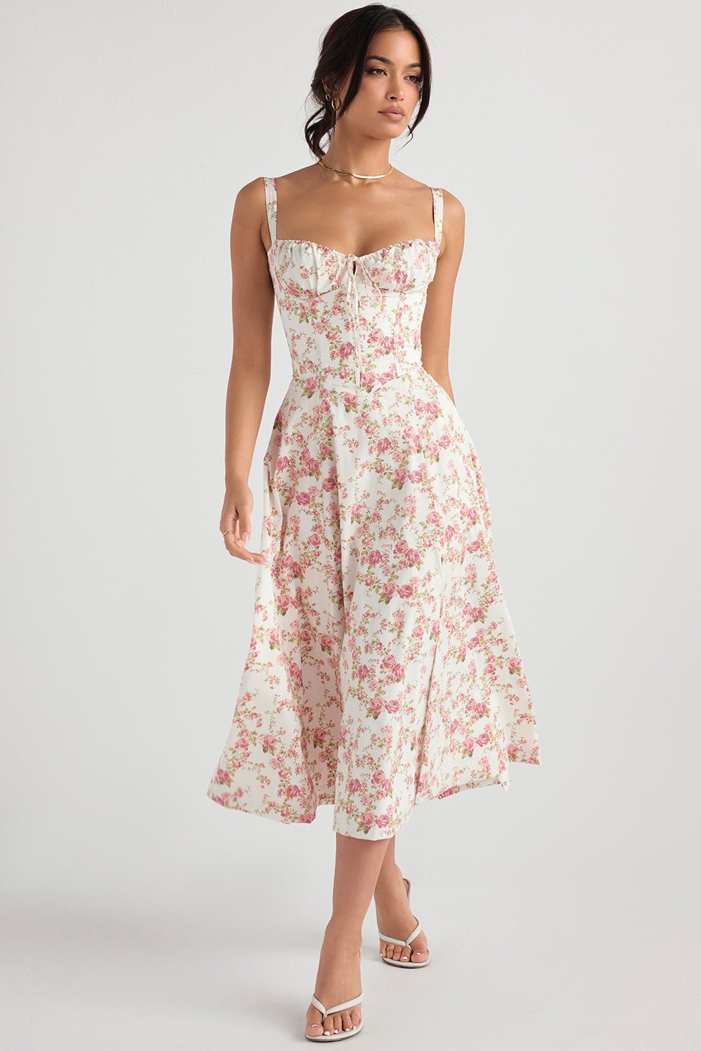 SoftRomance™ Corset Midi Dress