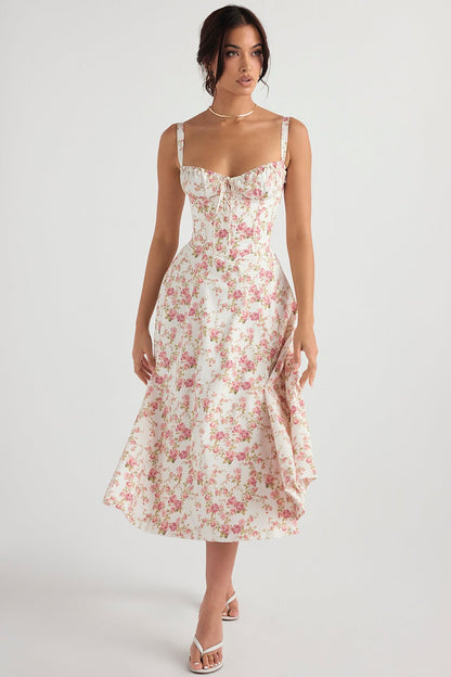 SoftRomance™ Corset Midi Dress