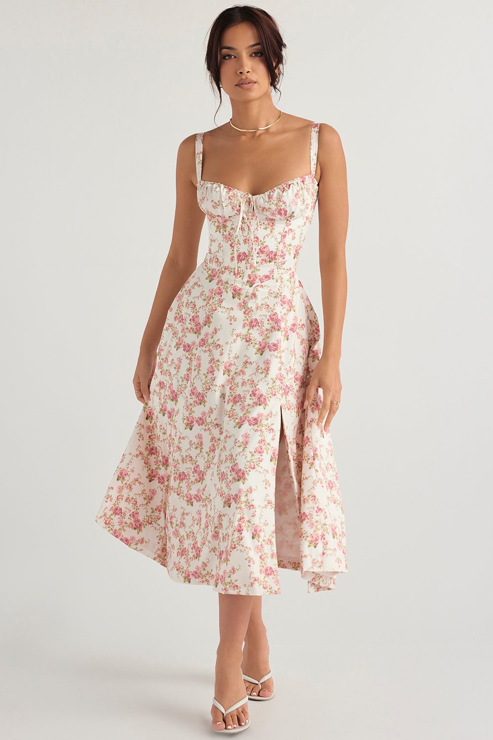 SoftRomance™ Corset Midi Dress