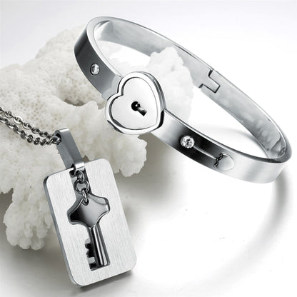 LoveLock™ Bracelet + Necklace Key Set